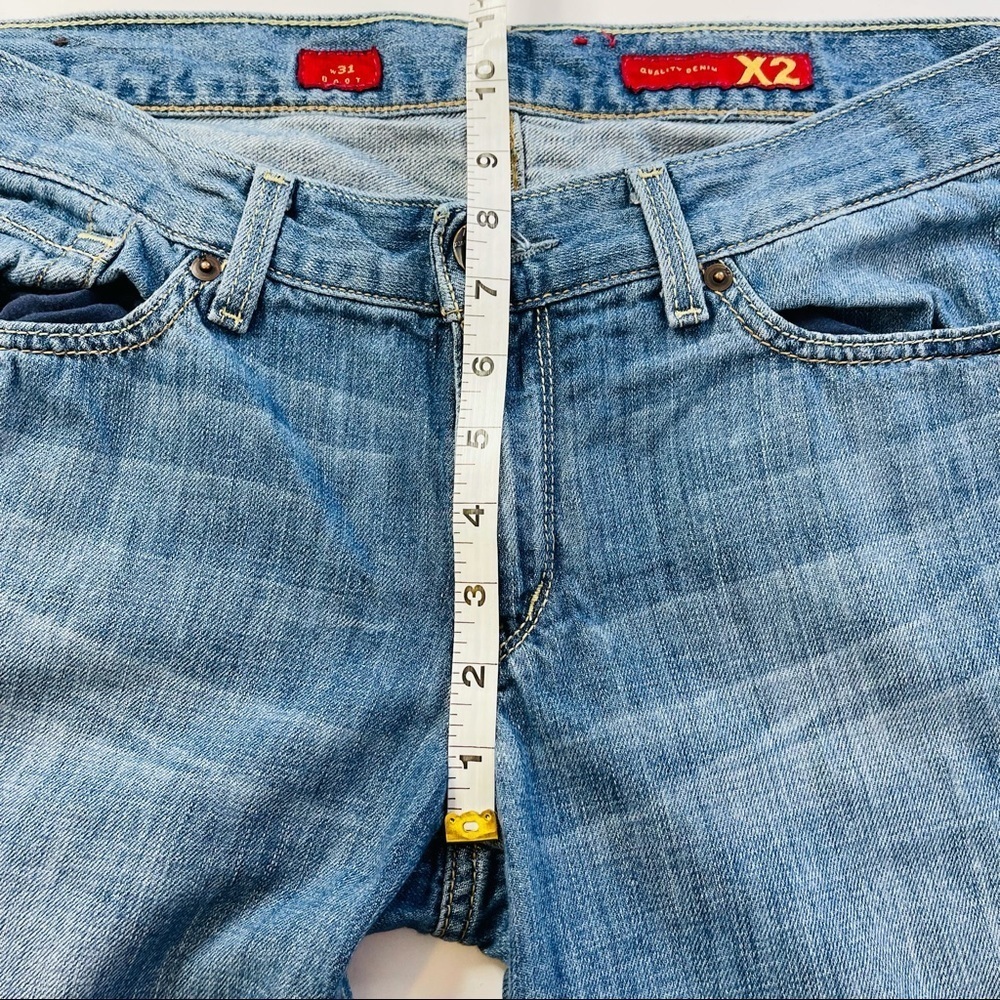 X2 Denim Boot Cut Jeans Womens 10 31 Blue Relaxed Fit Medium Wash Mid Rise - Picture 11 of 13